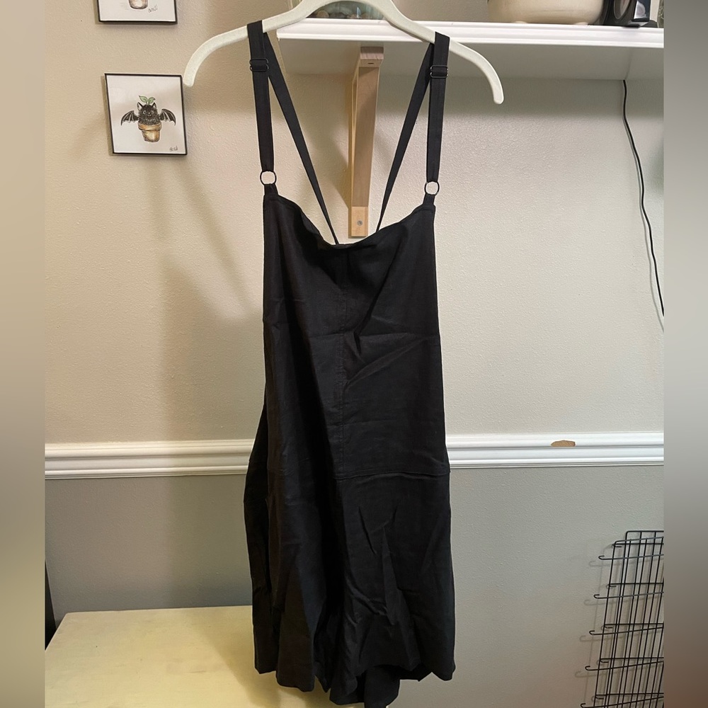 Torrid linen shortalls